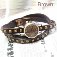 Relógio de pulso, correia Muti-Círculo - Castanha